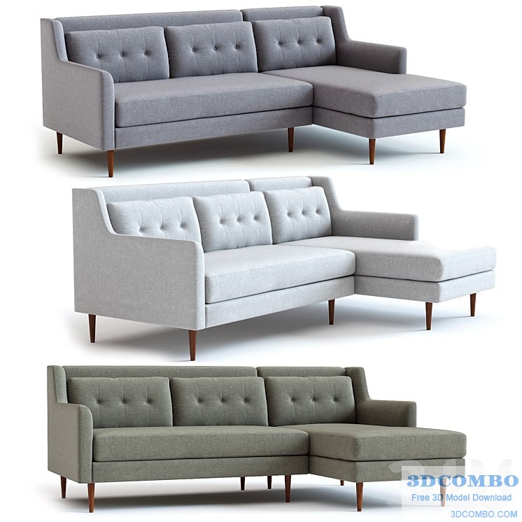West Elm Crosby 2-Piece Sectional
